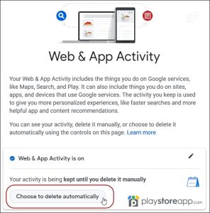 How to Auto Delete Google Activity