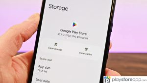 Clearing Play Store cache via app settings